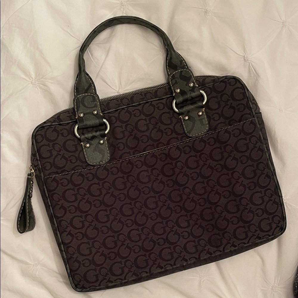 Guess Black and Brown Laptop Bag 13” laptop